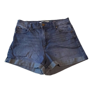 Womens Juniors Shorts Size 5 Denim Medium Wash Cuffed‎ Jean summer vacation blue
